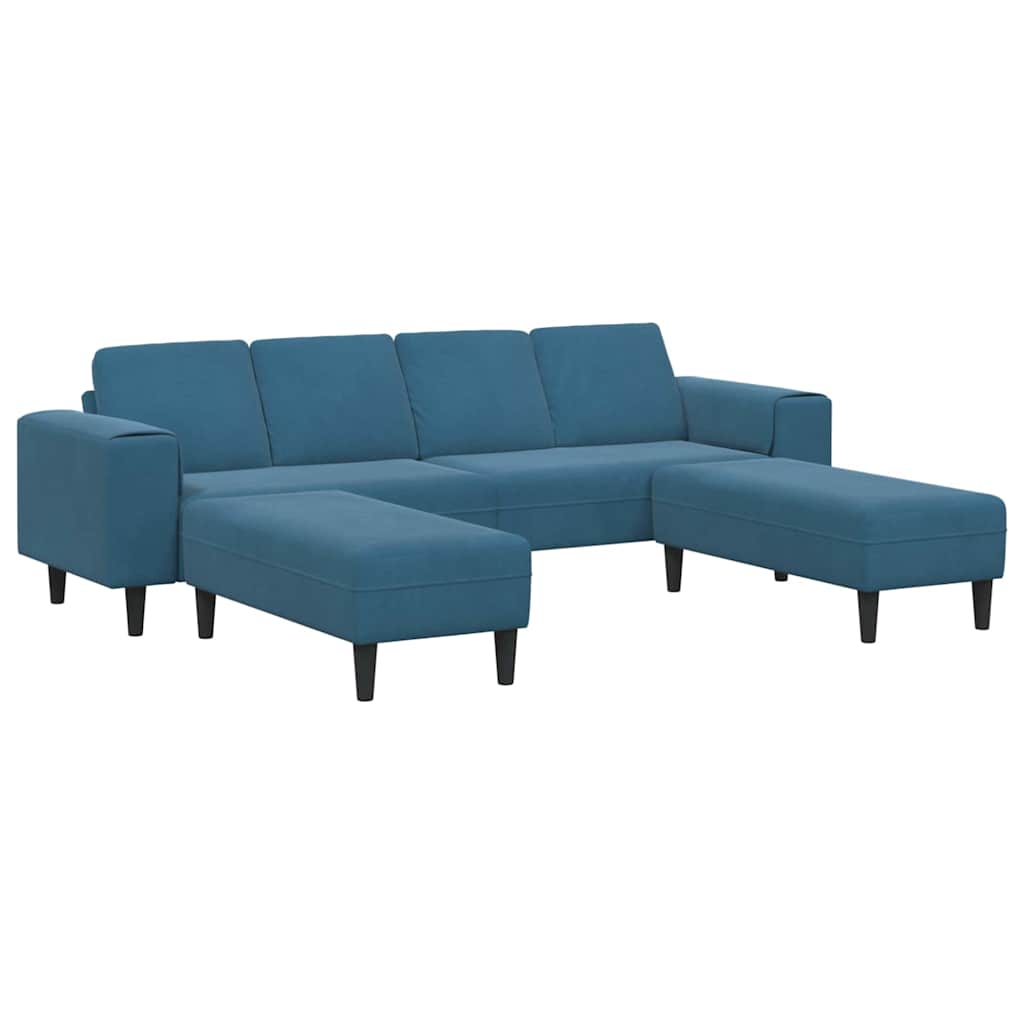 Sofa Set Blue Velvet